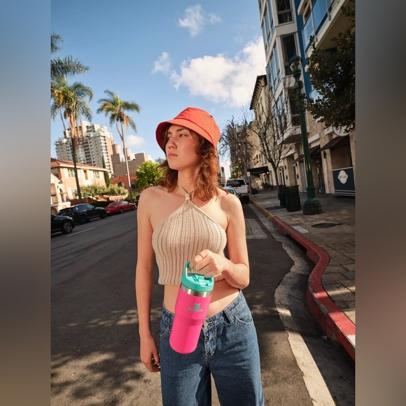 🎉LAST CHANCE🎉 NWT Stanley Iceflow Flip Straw 30 oz Tumbler Passion pink - Picture 3 of 9